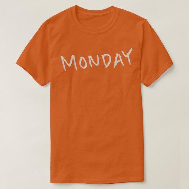 Camiseta Segunda-feira de Desenho de Mão (Frente do Design)