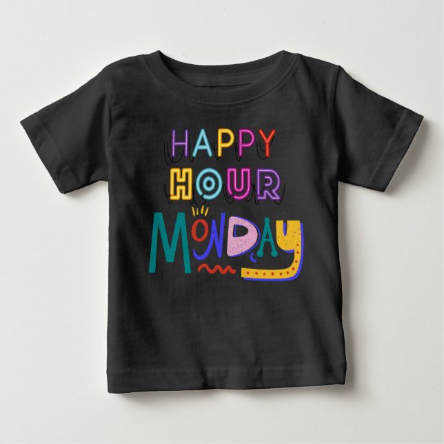 Camiseta Segunda-feira de hora feliz (Frente)