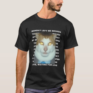 Camiseta Segunda-Feira Deixou-Me Quebrado Gato