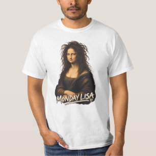 Camiseta Segunda-feira Lisa Arte Divertida do Renascimento