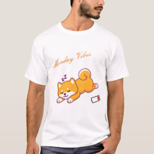 Camiseta Segunda-feira Shiba Vibes