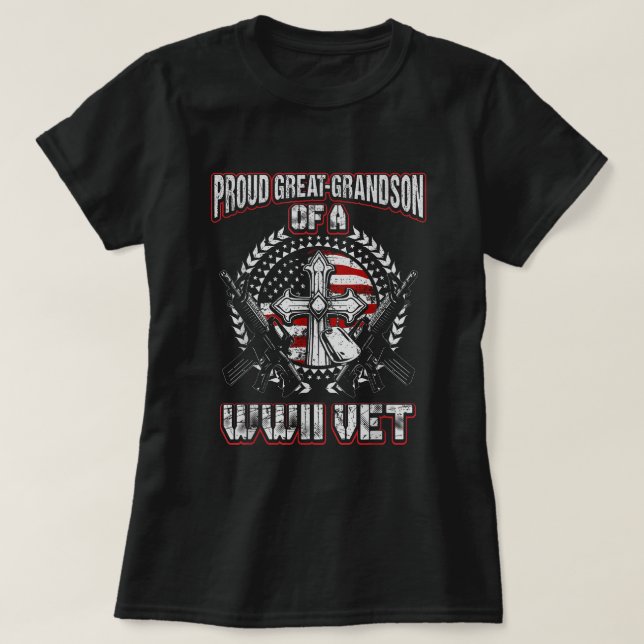 Camiseta Segunda Guerra Mundial Viva Excelente Orgulhoso ne (Frente do Design)
