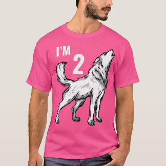 Camiseta segundo aniversário 2 anos Wolf Cub Howling Wolf P