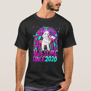 Camiseta segundo aniversário Arco-Íris com 2 Anos de Idade