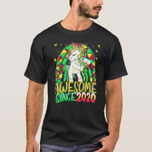 Camiseta segundo aniversário Arco-Íris com 2 Anos de Idade