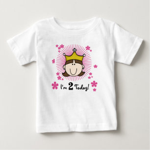 Camiseta Segundo aniversário Brunette Princess