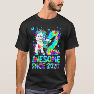 Camiseta segundo aniversário Colorido Colorido Corante de 2