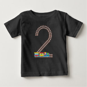 Camiseta segundo aniversário Comboio De 2 Anos Meninos Cria