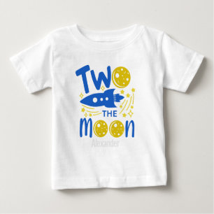Camiseta Segundo aniversário da Lua Exterior Editável Toddl