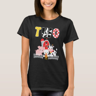 Camiseta Segundo aniversário De 2 Anos De Nascimento De Ani
