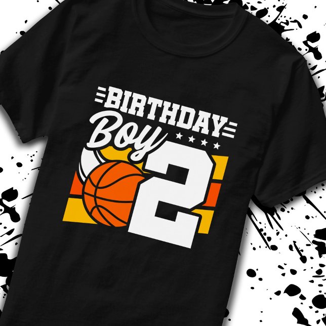 Camiseta Segundo aniversário de basquete de 2 anos (Criador carregado)