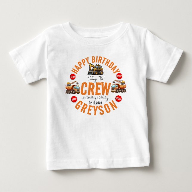Camiseta Segundo aniversário de Bombeiros de Construção (Frente)