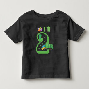 Camiseta segundo aniversário De Caminhão De Lixo De 2 Ano
