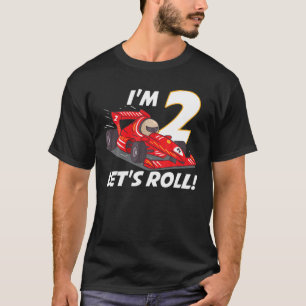 Camiseta Segundo aniversário De Carro Race, Presente 2 Garo