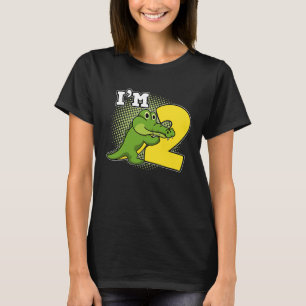 Camiseta Segundo aniversário de répteis Crocodilo Proprietá