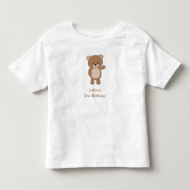 Camiseta Segundo aniversário de Segundo Urso Bonito