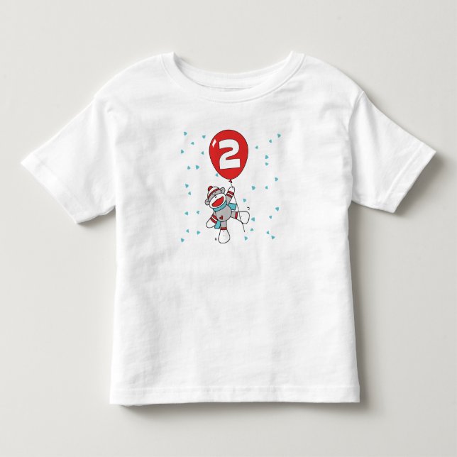 Camiseta Segundo aniversário do Macaco Sock (Frente)