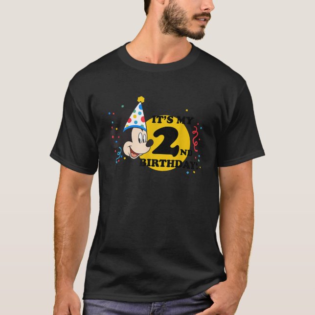 Camiseta Segundo aniversário do mouse Disney Mickey (Frente)