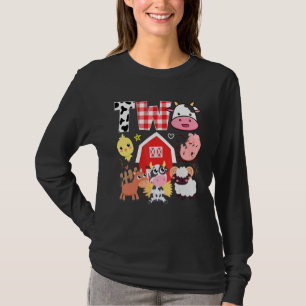 Camiseta segundo aniversário Dois Anos De Idade Fazenda Tem