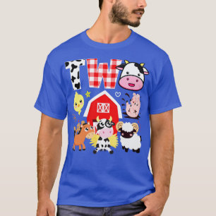 Camiseta segundo aniversário Dois Anos De Idade Fazenda Tem