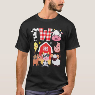 Camiseta segundo aniversário Dois Anos De Idade Fazenda Tem