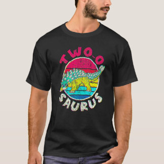 Camiseta segundo aniversário Dois O Saurus I Ankylosaurus I