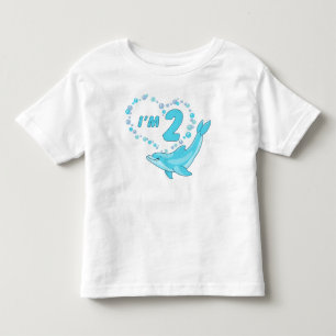 Camiseta Segundo aniversário Dolphin Heart