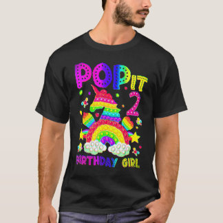 Camiseta segundo aniversário Fidget Toy Pop It Birthday Gir
