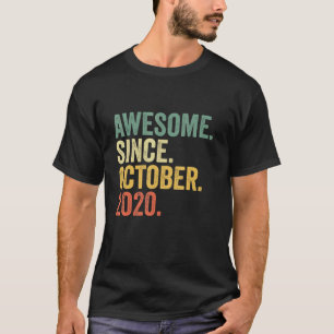 Camiseta segundo aniversário Incrível Desde Outubro De 2020