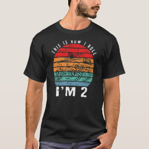 Camiseta segundo aniversário Monster Truck 2 Anos Vintage R
