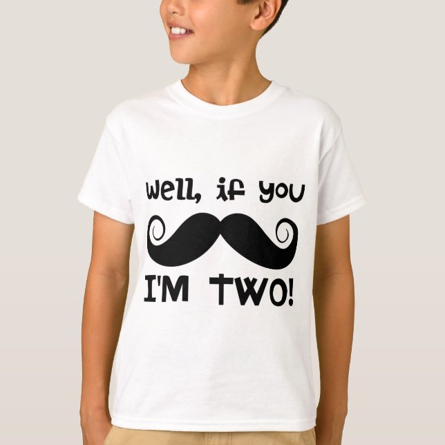 Camiseta segundo aniversário Mustache (Frente)