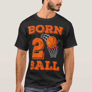 Camiseta segundo aniversário Nascer 2 Bola de basquete