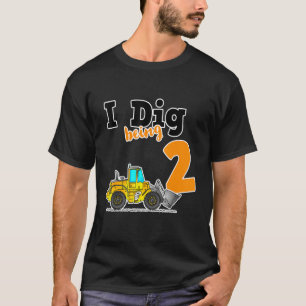 Camiseta Segundo aniversário Para Crianças I Dig Sendo 2 Co