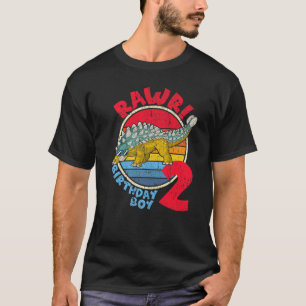 Camiseta Segundo aniversário Que Eu Rawr! Ankylosaurus I Fa