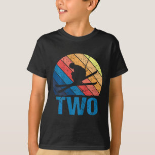 Camiseta segundo aniversário Retro Esqui De 2 Anos Meninos