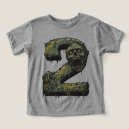 Camiseta segundo aniversário Zombie Halloween Tema De 2 Ano