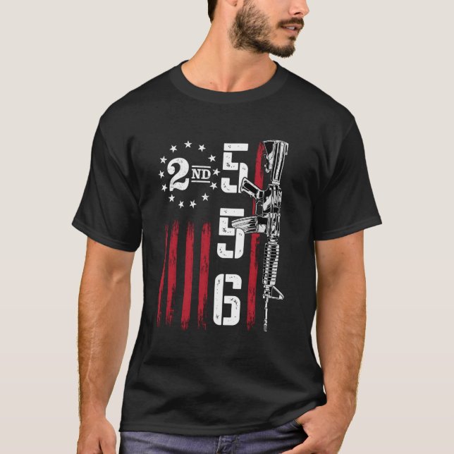 Camiseta Segundo Ar15 Rifle Adt 556 Ar-15 Voltar (Frente)