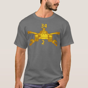 Camiseta segundo Bn 34th Armor Armor Branch Wo Txt