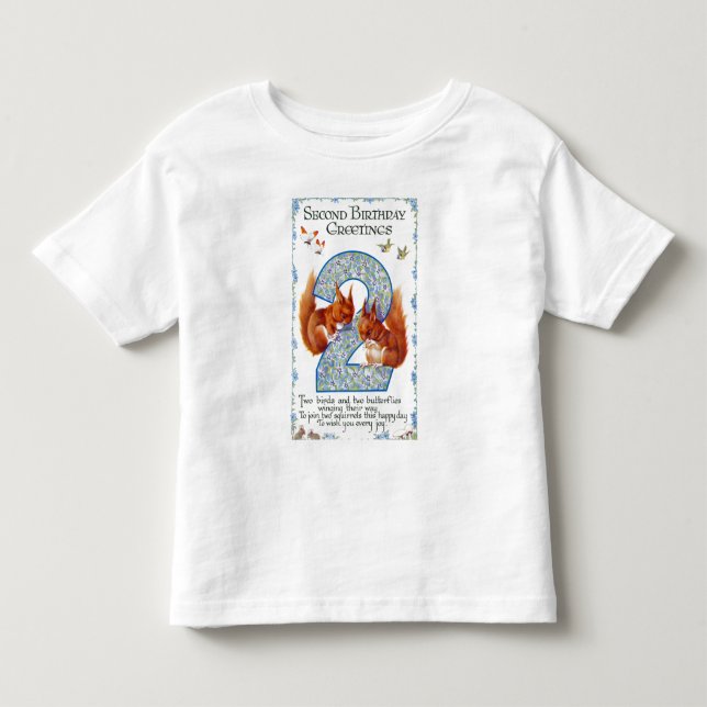 Camiseta Segundo Cartões de aniversários (Frente)