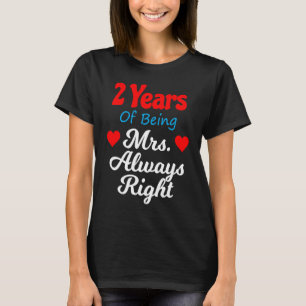 Camiseta segundo Casamento Aniversário das Mulheres Ela Sem