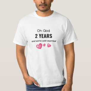 Camiseta segundo Casamento Aniversário Engraçado Presente
