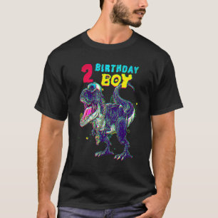 Camiseta segundo De Aniversário T Rex Dino