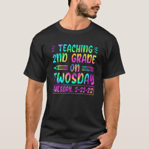 Camiseta Segundo De Ensino No Dia 2-22-22 22 De Fevereiro