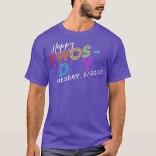Camiseta Segundo de fevereiro de 2022 2222 Feliz 2022 