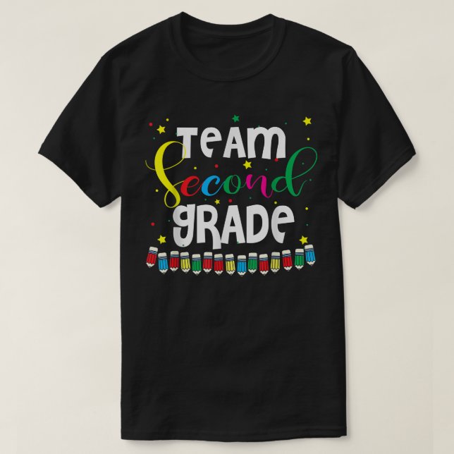Camiseta Segundo De Segundo Grau Da Equipe De Volta À Camis (Frente do Design)