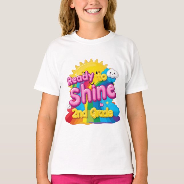 Camiseta segundo de volta à escola 2024 crianças (Frente)