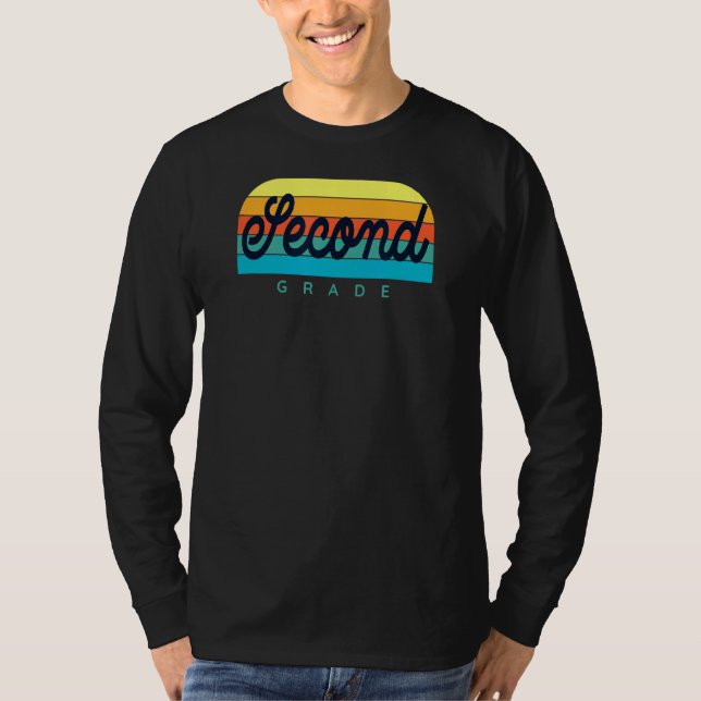 Camiseta Segundo do professor do segundo grau Grader retrô- (Frente)