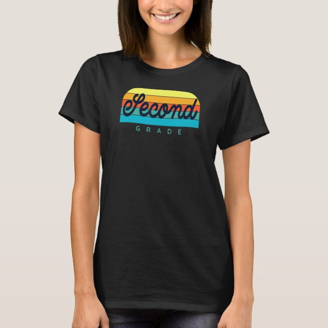 Camiseta Segundo do professor do segundo grau Grader retrô- (Frente)