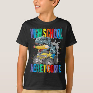 Camiseta Segundo grau Aqui Eu Venho Monstro Garoto De Dinos