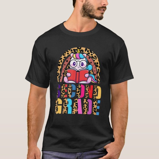 Camiseta Segundo Grau Arco-Íris Leopardo Unicórnio Professo (Frente)